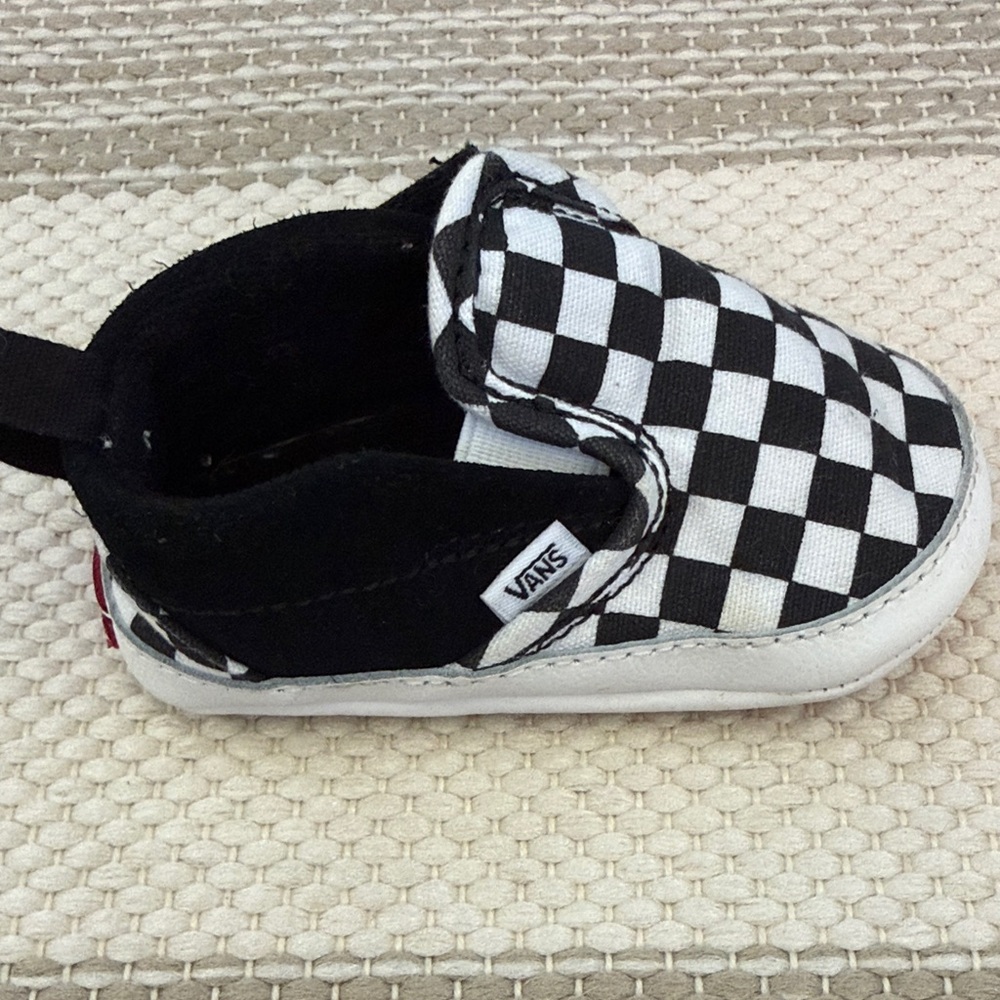Vans Kids Checkered Black and White Sneakers - Picture 3 of 5